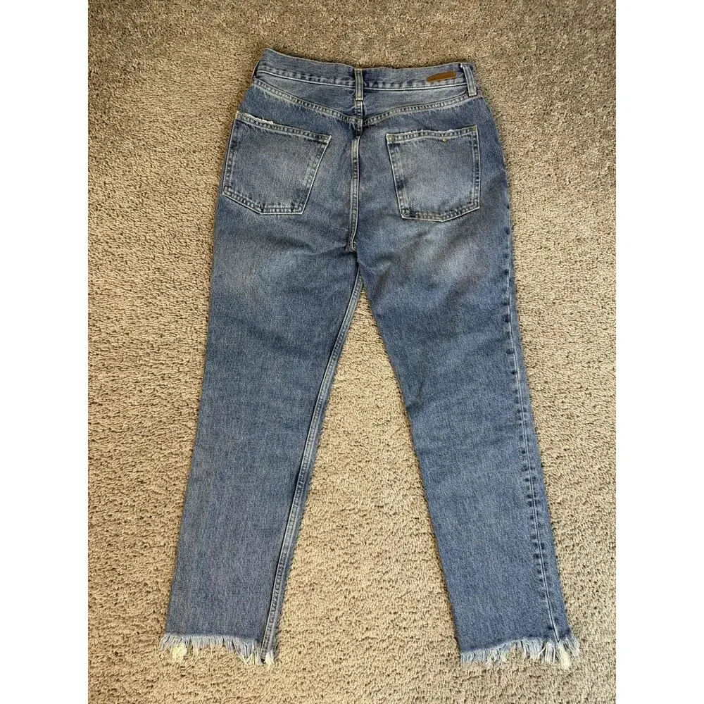 Pilcro And The Letterpress Tilde High Rise Jeans Womens 28 Blue Slim Straight